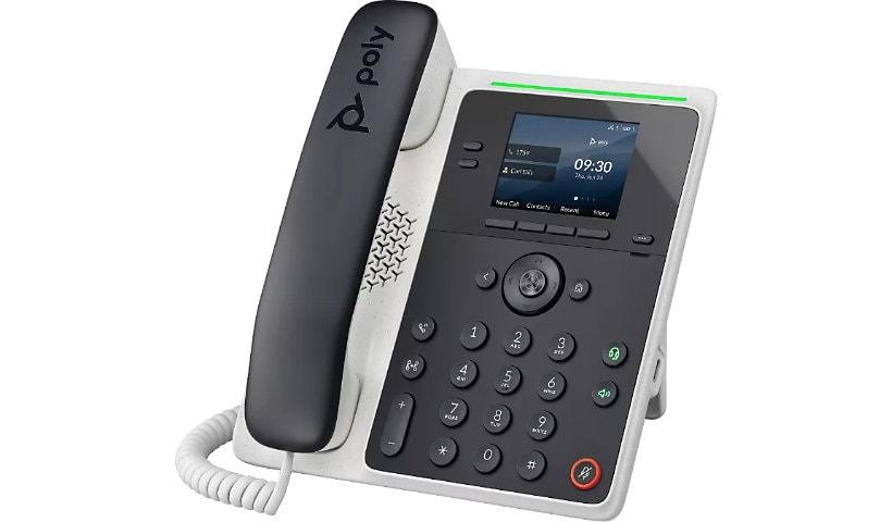 Poly Edge E100 IP Phone and PoE-enabled with Power Supply-US