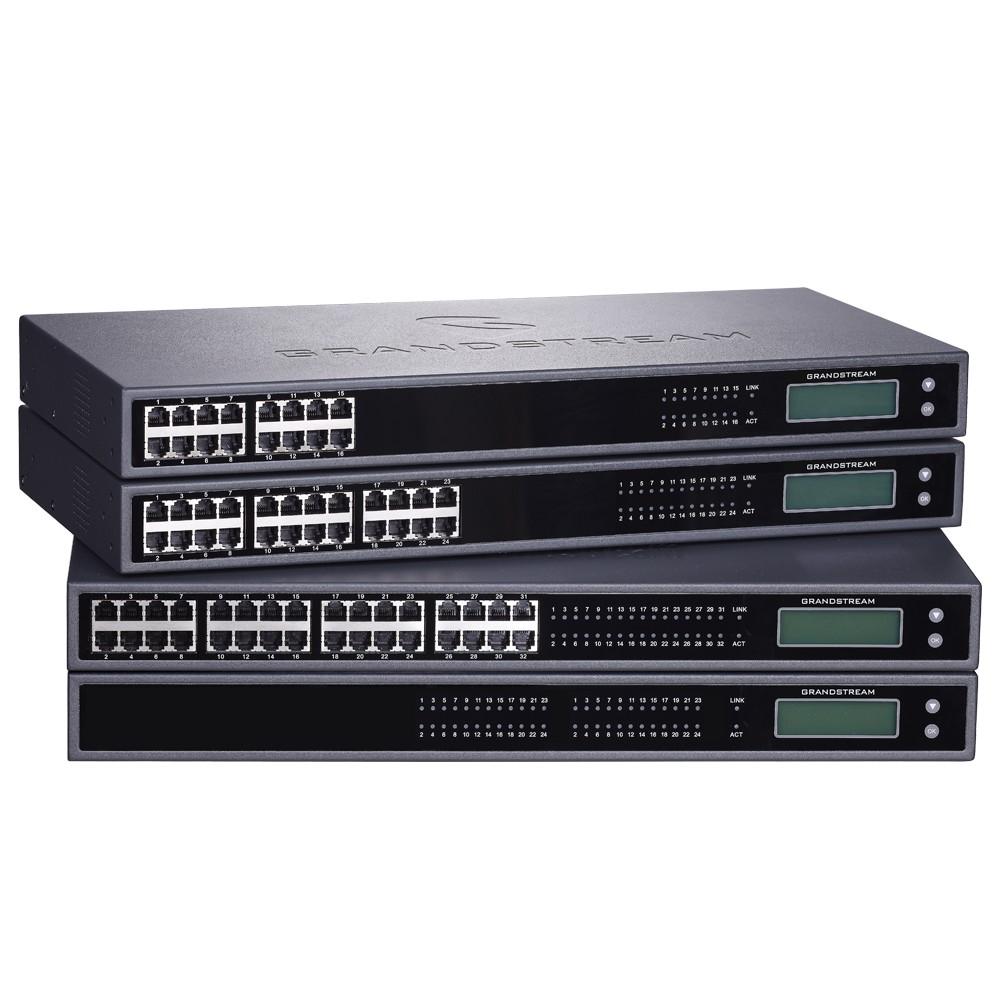 High-density analog VoIP gateway with 24 FXS ports for bridging traditional analog phones and fax lines onto a SIP-based IP telephony network.